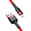 Baseus Cafule 2.4A Lightning USB-kábel, 1 m (piros)