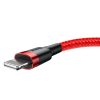 Baseus Cafule 2.4A Lightning USB-kábel, 1 m (piros)