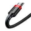 Baseus Cafule 2.4A USB to Micro USB cablu 1m (roșu-negru)