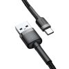 Baseus Cafule Cablu USB-USB-C, 3A, 0,5 m (gri-negru)