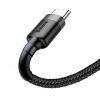 Baseus Cafule Cablu USB-USB-C, 3A, 0,5 m (gri-negru)