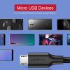 UGREEN USB-Mikro USB kábel, QC 3.0, 2.4A, 2m (fehér)