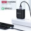 UGREEN Cablu USB la Micro USB, QC 3.0, 2,4A, 0,25m (negru)