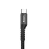 Baseus Spring rugós USB-USB-C kábel, 1m, 2A (fekete)