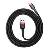 Baseus Cafule Cafule 1.5A 2 m cablu USB Lightning (negru-roșu)