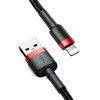 Baseus Cafule Cafule 1.5A 2 m cablu USB Lightning (negru-roșu)