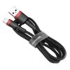 Baseus Cafule Cafule 1.5A 2 m cablu USB Lightning (negru-roșu)