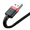 Baseus Cafule Cafule 1.5A 2 m cablu USB Lightning (negru-roșu)