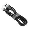 Baseus Cafule Cafule 1.5A 2 m cablu USB Lightning (gri-negru)