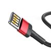 Baseus Cafule Cafule 2.4A 1 m cablu USB Lightning (cu două fețe) (negru și roșu)