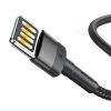 Baseus Cafule Cafule 2.4A 1 m cablu USB Lightning (cu două fețe) (gri-negru)