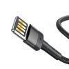 Baseus Cafule Cafule 1.5A 2 m cablu USB Lightning (cu două fețe) (gri-negru)