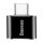 Baseus USB-USB Type-C 2.4A adapter (fekete)