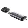 UGREEN USB + USB-C adaptor SD + cititor de carduri microSD (gri)