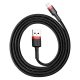 Baseus Cafule 2.4A Lightning cablu USB Lightning 0.5m (negru-roșu)