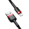 Baseus Cafule 2.4A Lightning cablu USB Lightning 0.5m (negru-roșu)