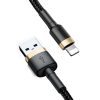 Baseus Cafule Cablu USB-Lightning, 2,4A, 1 m (auriu-negru)