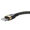 Baseus Cafule Cablu USB-Lightning, 2,4A, 1 m (auriu-negru)