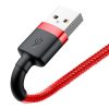 Baseus Cafule USB-világítás kábel, 2A, 3m (piros)