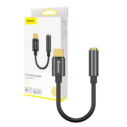 Baseus L54 USB-C audioadapter + 3,5 mm-es mini jack (fekete)