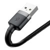 Baseus Cafule USB-világítás kábel, 2A, 3m (szürke-fekete)