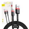 Baseus Cafule Cafule USB to Micro USB cablu 2A, 3 m (negru și roșu)