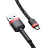 Baseus Cafule Cafule USB to Micro USB cablu 2A, 3 m (negru și roșu)