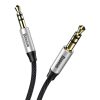 Baseus Yiven AUX 3,5 mm mini jack audio kábel, 1,5 m (fekete-ezüst)