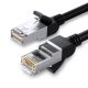 UGREEN Cablu de rețea Ethernet RJ45 cu conectori metalici, Cat.6, UTP, 0,5 m (negru)