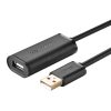 UGREEN US121 Cablu prelungitor USB 2.0, activ, 5 m (negru)