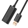 UGREEN US121 Cablu prelungitor USB 2.0, activ, 5 m (negru)