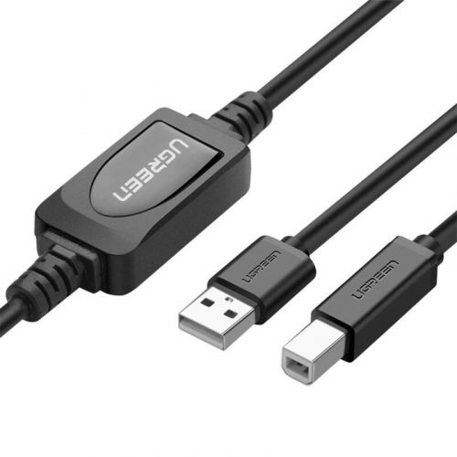 UGREEN US122 USB 2.0 A-B cablu pentru imprimantă, 10 m (negru)