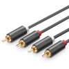 UGREEN AV104 2x RCA (Cinch) 2x RCA (Cinch) kábel, 2m (fekete)