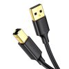 UGREEN US135 Cablu USB 2.0 A-B pentru imprimantă, placat cu aur, 5 m (negru)