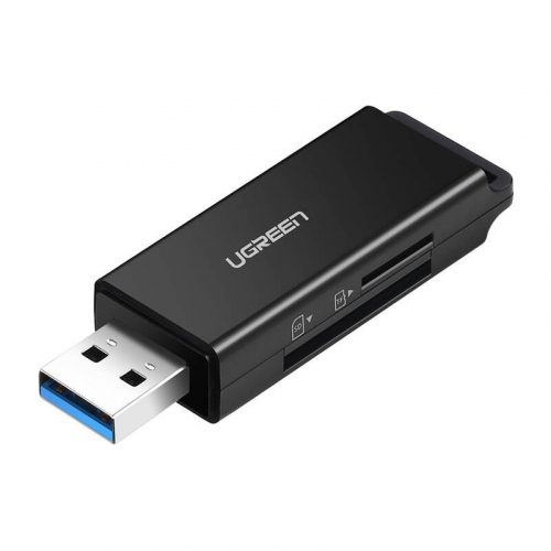 UGREEN CM104 Cititor de carduri de memorie SD/microSD USB 3.0 (negru)