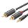 UGREEN AV102 2x RCA (Cinch) jack 3,5 mm-es kábel, 1,5m (fekete)