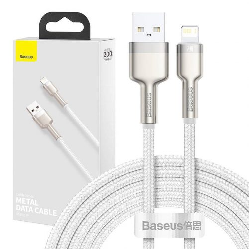 Baseus Cafule Cablu USB-Lightning, 2,4A, 2m (alb)