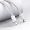 Baseus Cablu USB-C la Lightning, împletitură de înaltă densitate, 20 W, PD, 2 m (alb)