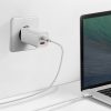 Baseus GaN2 Lite fali töltő, USB + USB-C, 65 W, EU (fehér)