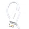 Baseus Superior Series cablu USB-Lightning, 2,4A, 2m (alb)