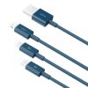 Baseus Superior Series 3 az 1-ben USB-kábel, USB-Micro USB / USB-C / Lightning, 3,5 A, 1,5 m (kék)