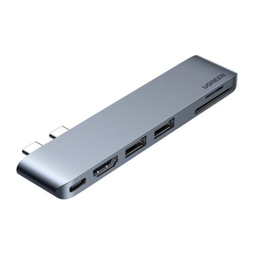 UGREEN CM380 6 az 1-ben USB-C hub adapter, MacBook Air / Pro-hoz (szürke)