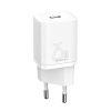 Adaptor de încărcare rapidă Baseus Super Si 1C 25W cu încărcător rapid și cablu USB-C la USB-C de 1 m (alb)