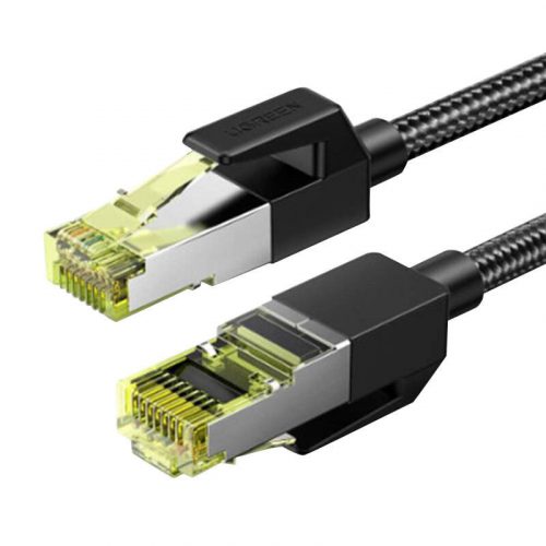 UGREEN NW150 cablu de rețea împletit, Ethernet RJ45, Cat.7, F/FTP, 1m (negru)