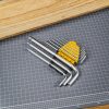 Deli Tools EDL3088 Set de chei Allen lungi, 1.5-10 mm (argintiu)