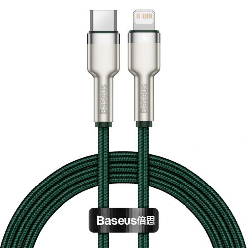 Baseus Cafule Cablu USB-C la Lightning, PD, 20 W, 1 m (verde)