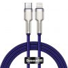 Baseus Cafule Cablu USB-C la Lightning, PD, 20 W, 1 m (violet)