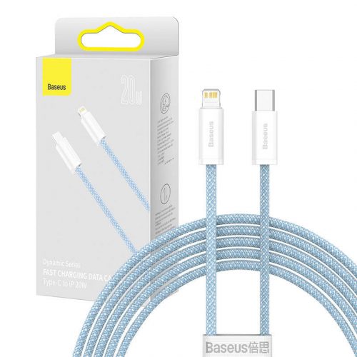 Baseus Dynamic Series Cablu USB-C la Lightning, 20 W, 2 m (albastru)