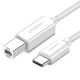 UGREEN US241 USB-C B 2.0 cablu pentru imprimantă, 1,5 m (alb)