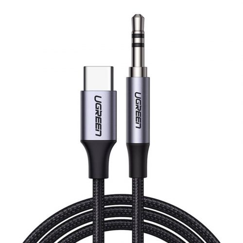 UGREEN CM450 USB-C 3,5 mm-es mini jack 3,5 mm-es AUX kábel, 1 m (fekete)